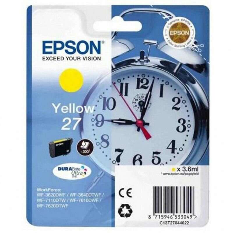 Картридж струйный Epson 27 C13T27044022 (C13T27044022), жёлтый