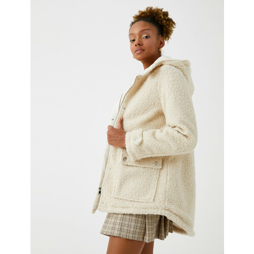 фото Куртка koton, размер 34, бежевый