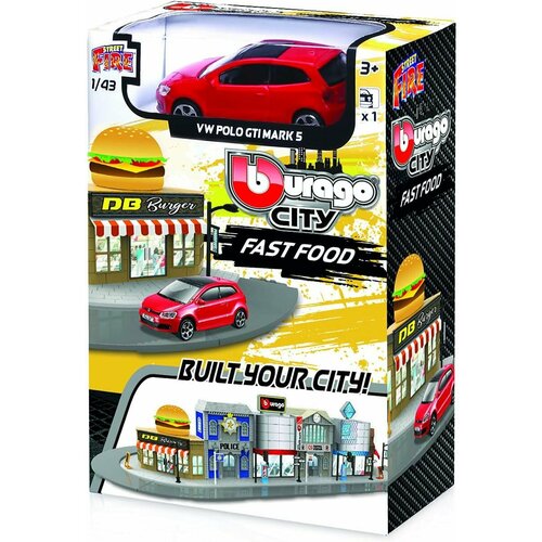 Игровой набор BBurago Fast Food 1:43 18-31504 игровой набор для малышей volvo stacking crane bburago junior арт 16 88605