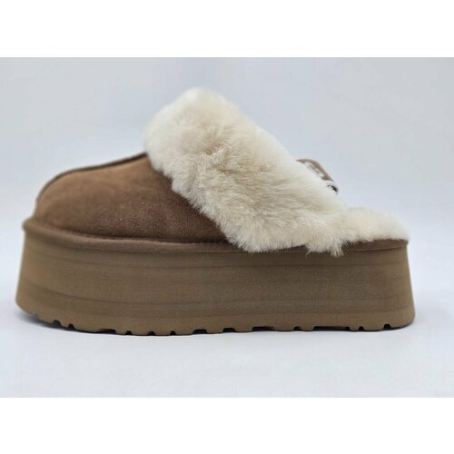 фото Угги ugg funkette suede platform, размер 36 eu, chestnut