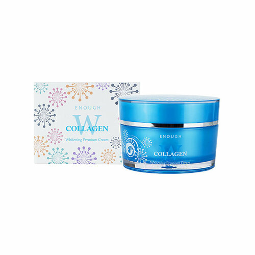 ENOUGH W COLLAGEN Whitening Premium Cream Крем для лица осветляющий с морским коллагеном 50г крем для лица с коллагеном enough w collagen whitening premium cream 50 г в наборе1шт