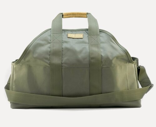 Изображение товара Сумка для переноски дров усиленная нейлон с отделкой кожей 60х40см