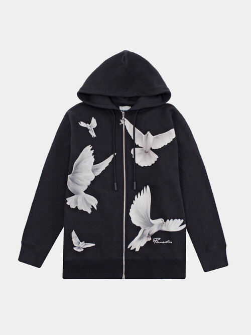 Худи 3.PARADIS Zip Hooded Freedom Doves, размер XS, черный