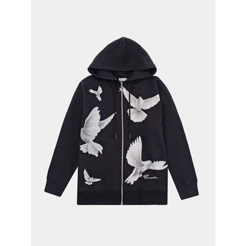 фото Худи 3.paradis zip hooded freedom doves, размер l, черный