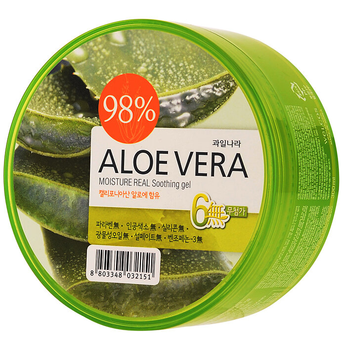 Универсальный гель успокаивающий Welcos Aloe Vera Moisture Real Soothing Gel (300 г)