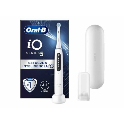 Электрическая зубная щетка Oral-B iO Series 5 Белый электрическая зубная щетка oral b беспроводная зубная щетка oral b io 5 duo цвет черный матовый белый