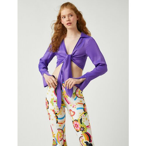 Блуза KOTON, размер 38, фиолетовый