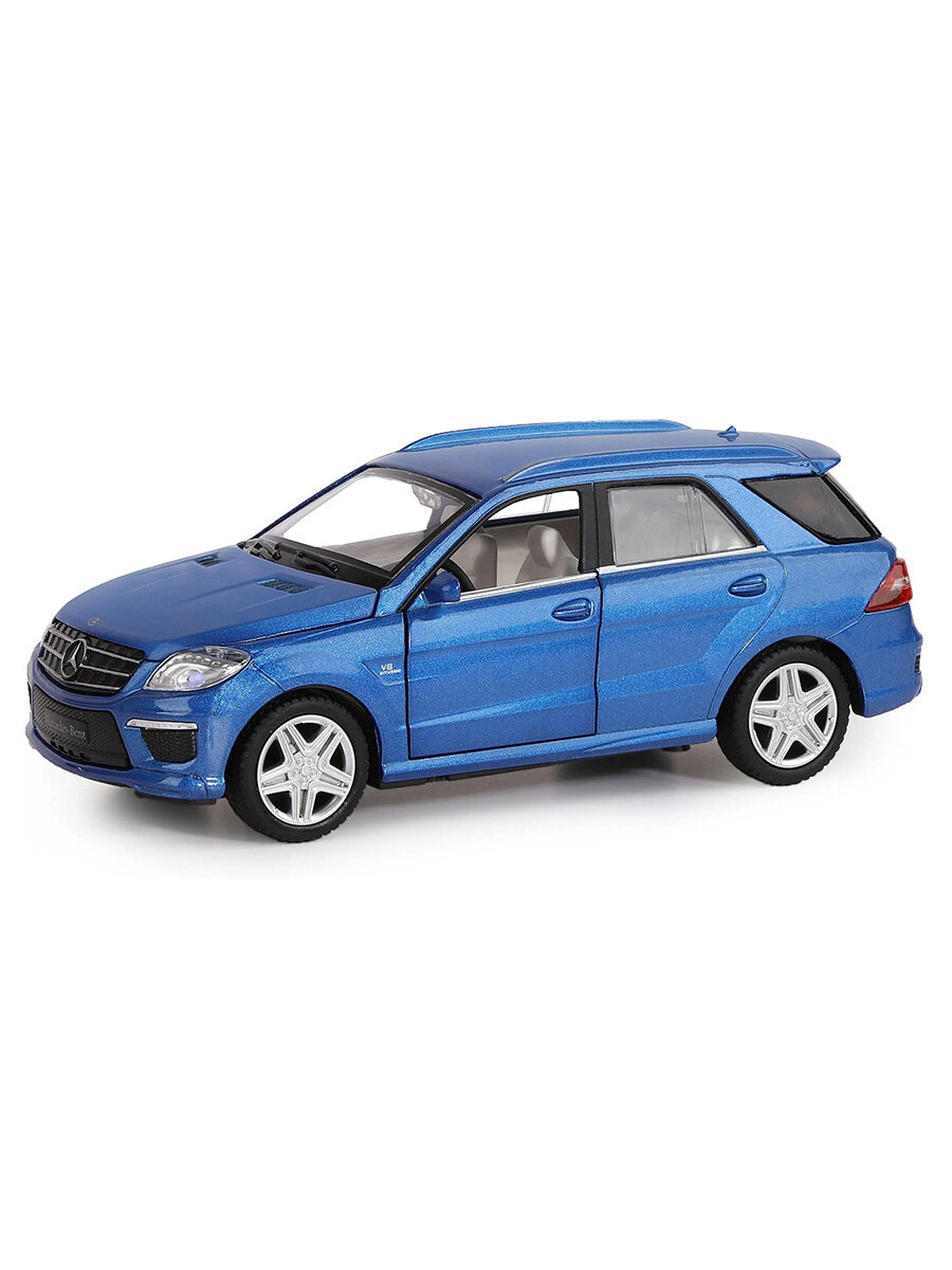 Модель машины 1:32 Mercedes-Benz ML63 AMG 15см инерция Синий