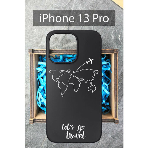 Силиконовый чехол Lets Go Trevel для iPhone 13 Pro / Айфон 13 Про