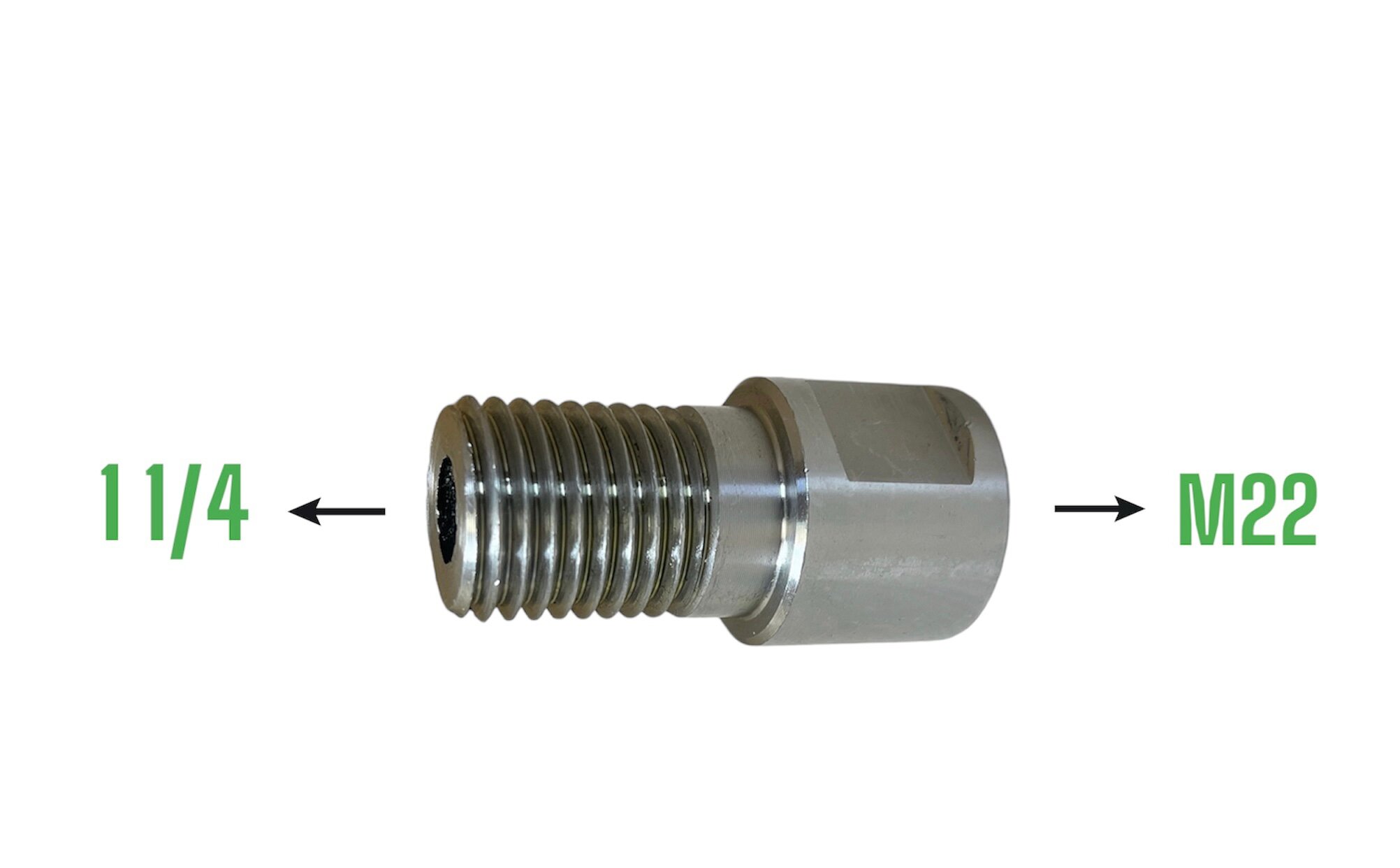Адаптер переходник для алмазных коронок (вал- 1.1/4, отверстие-М22)