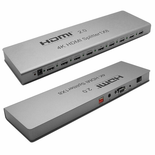 Orient HSP0108H-2.0, HDMI 4K Splitter 1 - 8, HDMI 2.0/3D, UHDTV 4K/ 60Hz