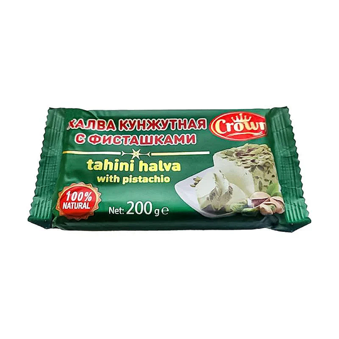 Кунжутная халва Crown с фисташками, 200 грамм