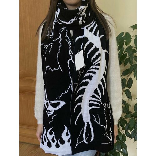 фото Шарф mjau,190х25 см, черный