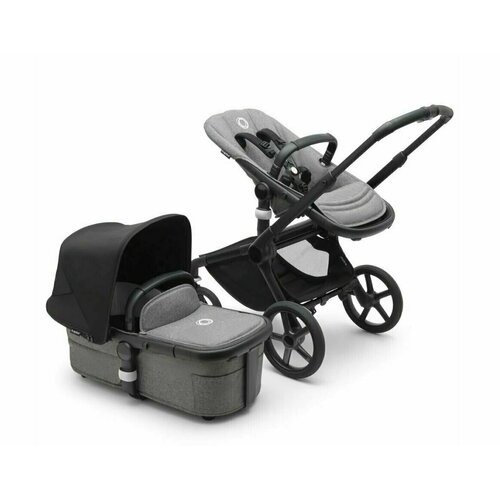 Коляска 2 в 1 Bugaboo Fox 5 Black/Grey Melange/Midnight Black коляска 2 в 1 bugaboo bee6 alu grey grey melange black