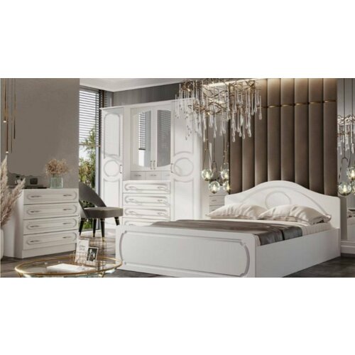 Комплект мебели для спальни Карина-7 (композиция 3) Белый / Белый Древесный