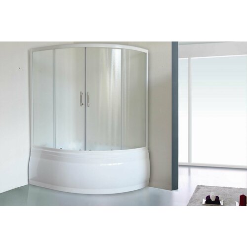 Душевая штора Royal Bath RB 170ALP-С 1700x1000x1500 (матовое) душевая штора royal bath rb 170alp t ch хром 6мм прозрачное