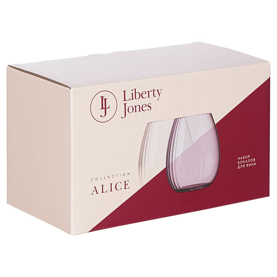 Набор бокалов для вина Liberty Jones Alice 610мл 4шт, золотистый - фото №5