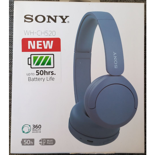 Стереонаушники Bluetooth Полноразмерные Sony WH-CH520 синие
