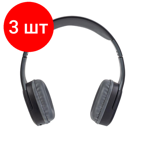 Комплект 2 штук, Наушники Perfeo Fold, Bluetooth, полноразм, MP3/FM/AUX, черные (PF_A4912)