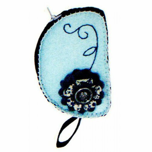 фото 931-46 набор для шитья из фетра сумочка. цветок на голубом, kleiber