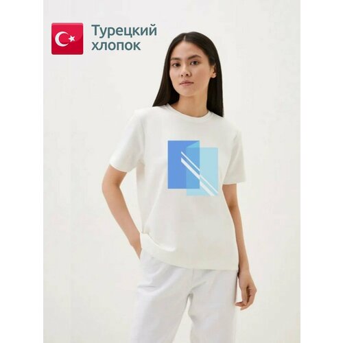 фото Футболка размер s, белый, голубой n.k