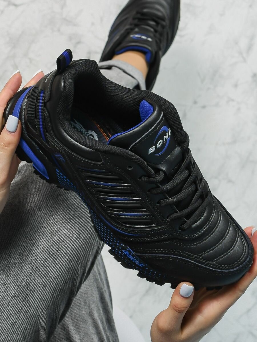 Кроссовки Bona, полнота F, размер 38, черный/синий — фото 1