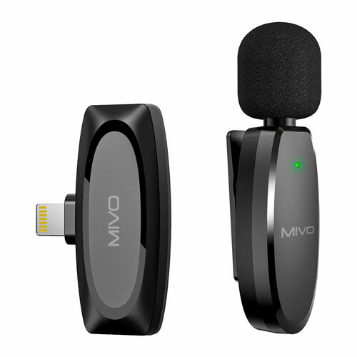 Микрофон петличный беспроводной телефона Lightning Mivo MK-610L петличный микрофон mivo mk 620l черный
