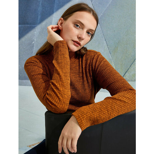 фото Лонгслив koton, размер m, коричневый