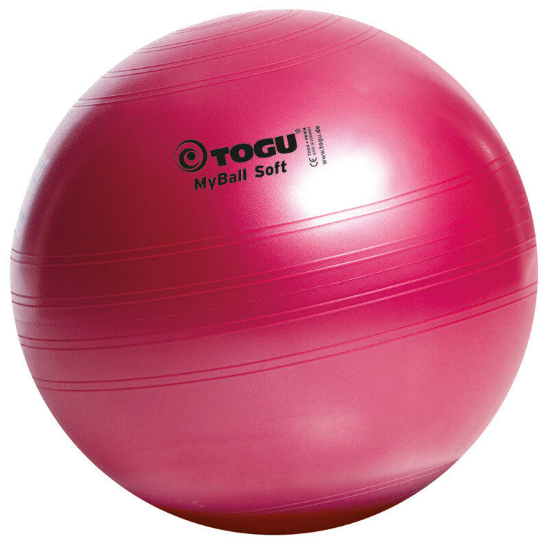 Гимнастический мяч TOGU My Ball Soft 55 см красный перламутровый