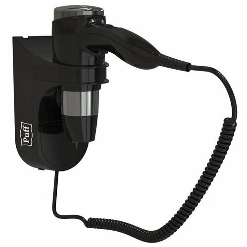 Фен Puff-1600Вl настенный 1600 Вт 2 скорости хол воздух чёрный 564600₽