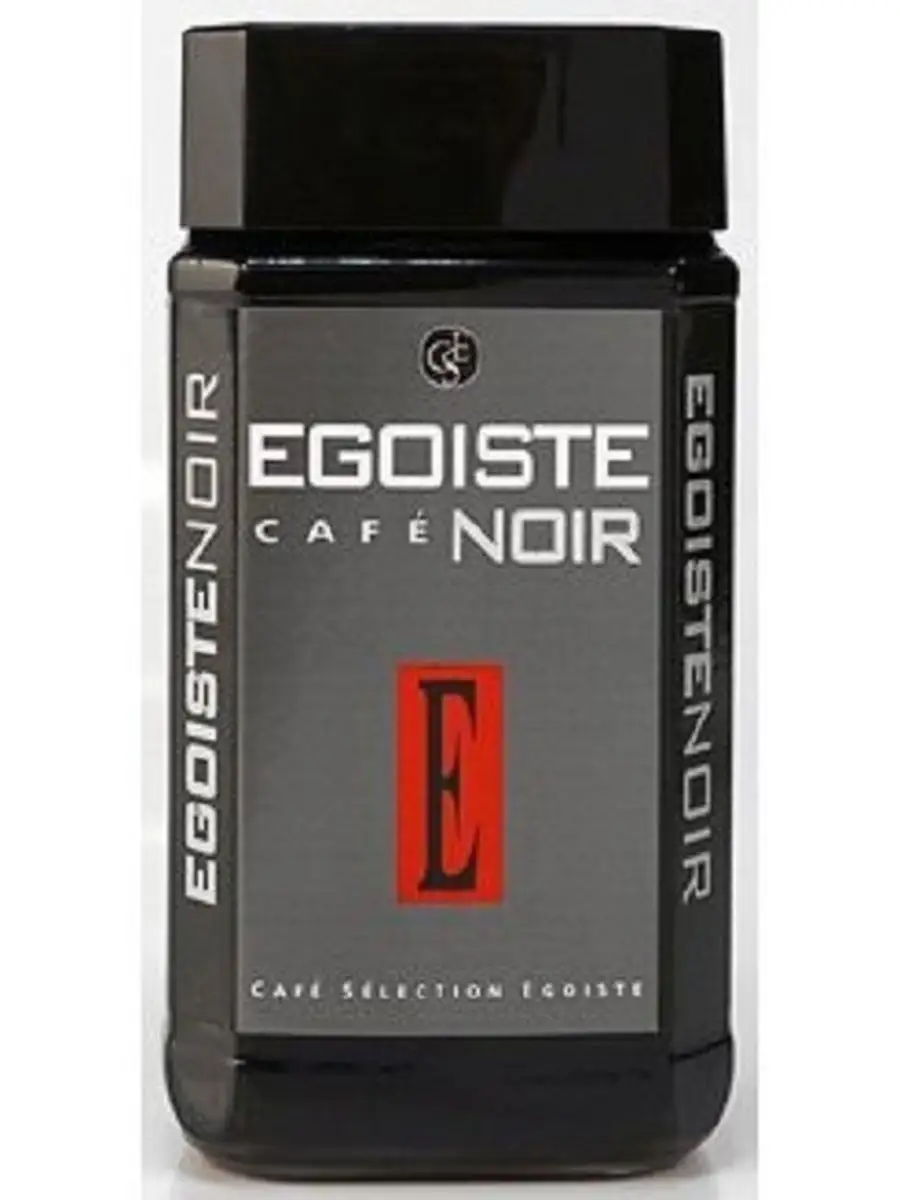 Кофе растворимый Egoiste Noir сублимированный, стеклянная банка, 100 г