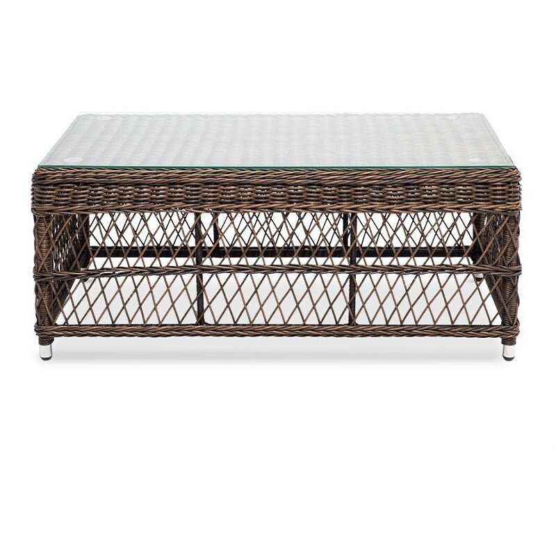 Столик журнальный 4SiS  Гранд Латте  из искусственного ротанга  brown