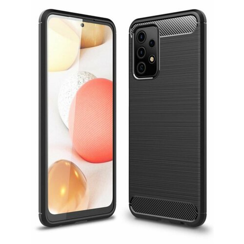 силиконовый чехол gsmin tpu для samsung galaxy a52 1 1 мм белый дизайн 75 Brodef Carbon Силиконовый чехол для Samsung Galaxy A52 черный