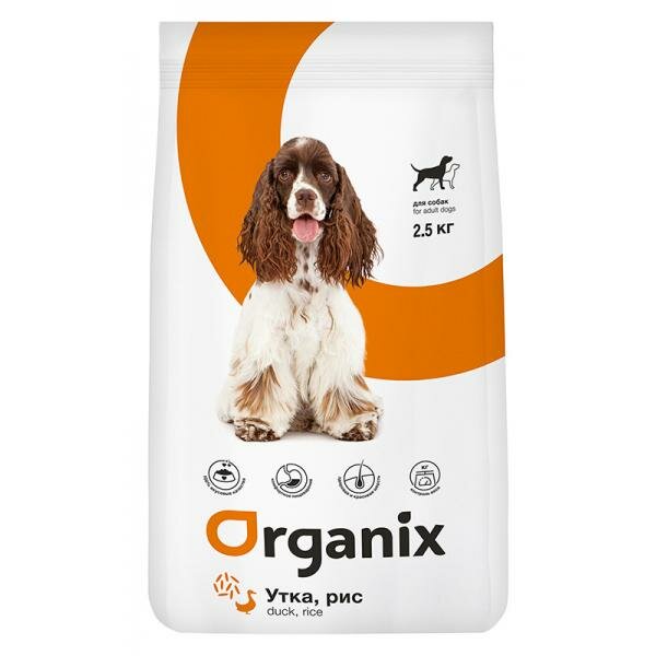 Organix Контроль веса для собак с уткой и рисом (Weight Control Adult Dogs Duck and Rice), 2.5кг
