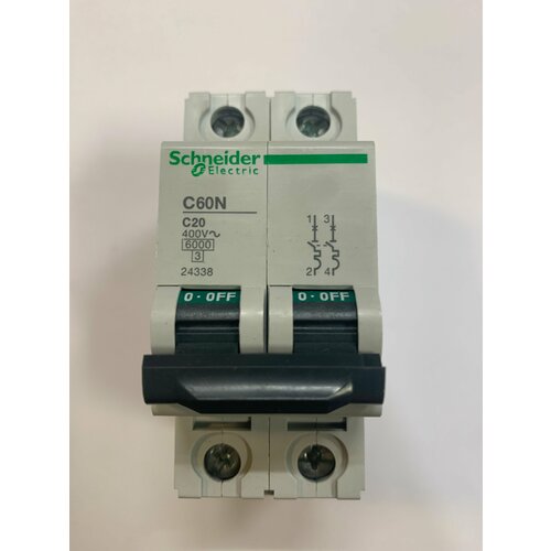 Автоматический выключатель Schneider Electric 24338 2P 20A 400V кривая C