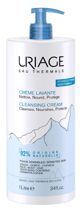 Крем Uriage Demaquilliants Cleansing Cream New Formula, Очищающий пенящийся крем, 1000 мл