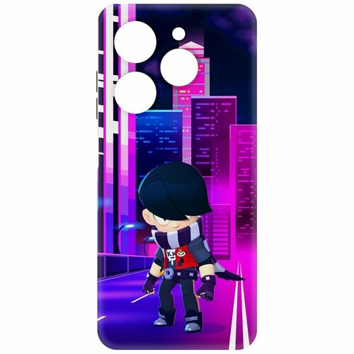 Чехол-накладка Krutoff Soft Case Brawl Stars - Эдгар для TECNO Spark Go 2024 черный чехол накладка krutoff soft case brawl stars оборотень леон для tecno spark go 2024 черный