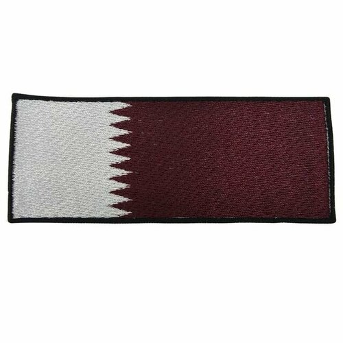 Нашивка шеврон патч, Флаг Катара , размер 100х40 мм настольный флаг флаг катара