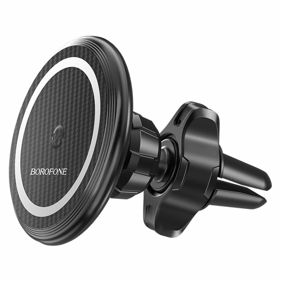 Автомобильный держатель BOROFONE BH45 Mobile, магнитный с беспроводной зарядкой, 15W, на воздуховод, черный