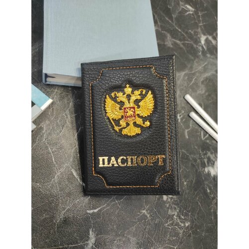 Обложка для паспорта BAREZ A-089, черный обложка для паспорта officespace натуральная кожа тип 1 2 черный тиснение герб kps 1689 176873