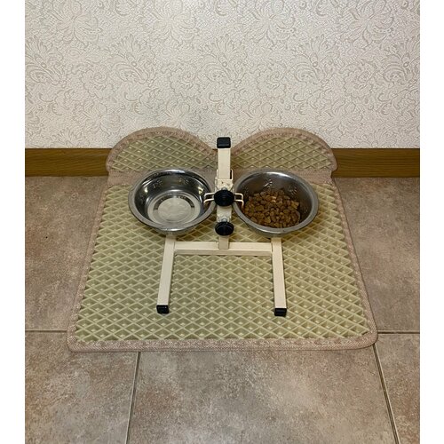 Коврик с бортиком Круглые ушки под миску Размер 4030 см Цвет - Бежевый 699₽