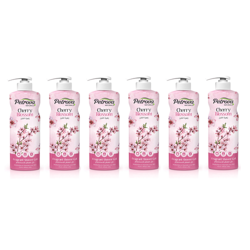 PETROVA Гель для душа с натуральным экстрактом фруктов и ягод CHERRY BLOSSOM 400 ML. 6шт