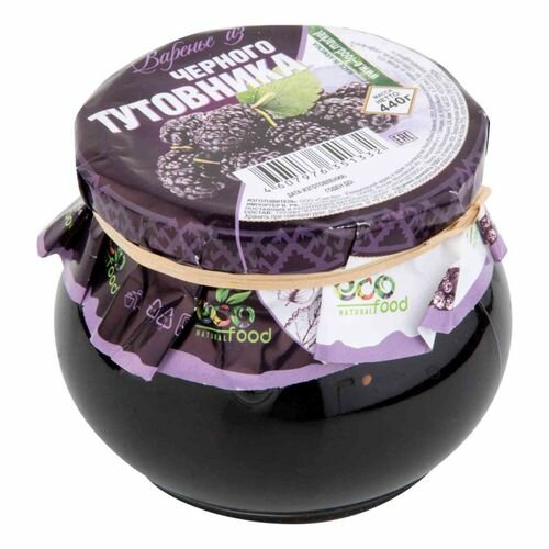 Варенье из черного тутовника, 440г ECOFOOD