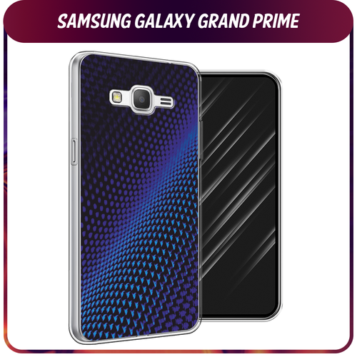 Силиконовый чехол на Samsung Galaxy Grand Prime/J2 Prime / Самсунг Галакси Grand Prime/J2 Prime Синий карбон силиконовый чехол на samsung galaxy grand prime j2 prime самсунг галакси grand prime j2 prime ван гог желтый дом