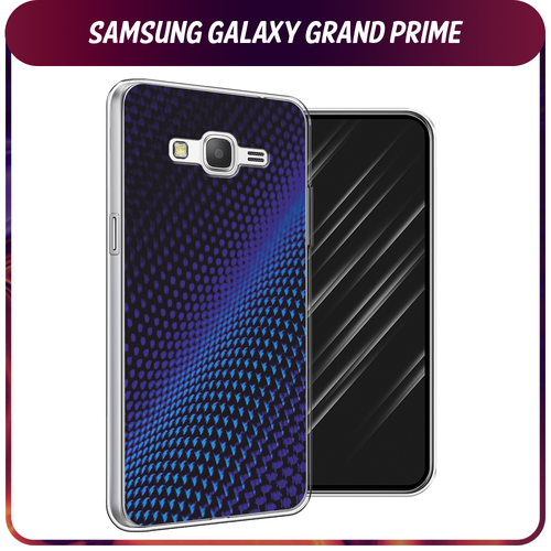 Силиконовый чехол на Samsung Galaxy Grand Prime/J2 Prime / Самсунг Галакси Grand Prime/J2 Prime Синий карбон силиконовый чехол на samsung galaxy grand prime j2 prime самсунг галакси grand prime j2 prime красная маска самурая