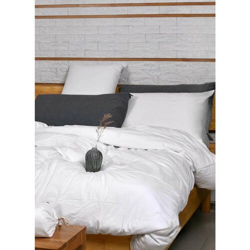 Комплект постельного белья однотонный, вареный хлопок