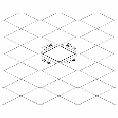 Сетка металлическая штрек оцинкованная 30х30мм 1х15м бикрост тпп стеклоткань 15м2 рул