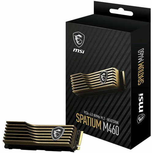 Твердотельный накопитель SSD MSI M2" SPATIUM M460 PCIe 4.0 NVMe M.2 2TB HEATSINK (с радиатором)