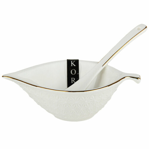 Икорница korall снежная королева 135х75х55см с ложкой керамика 1245₽