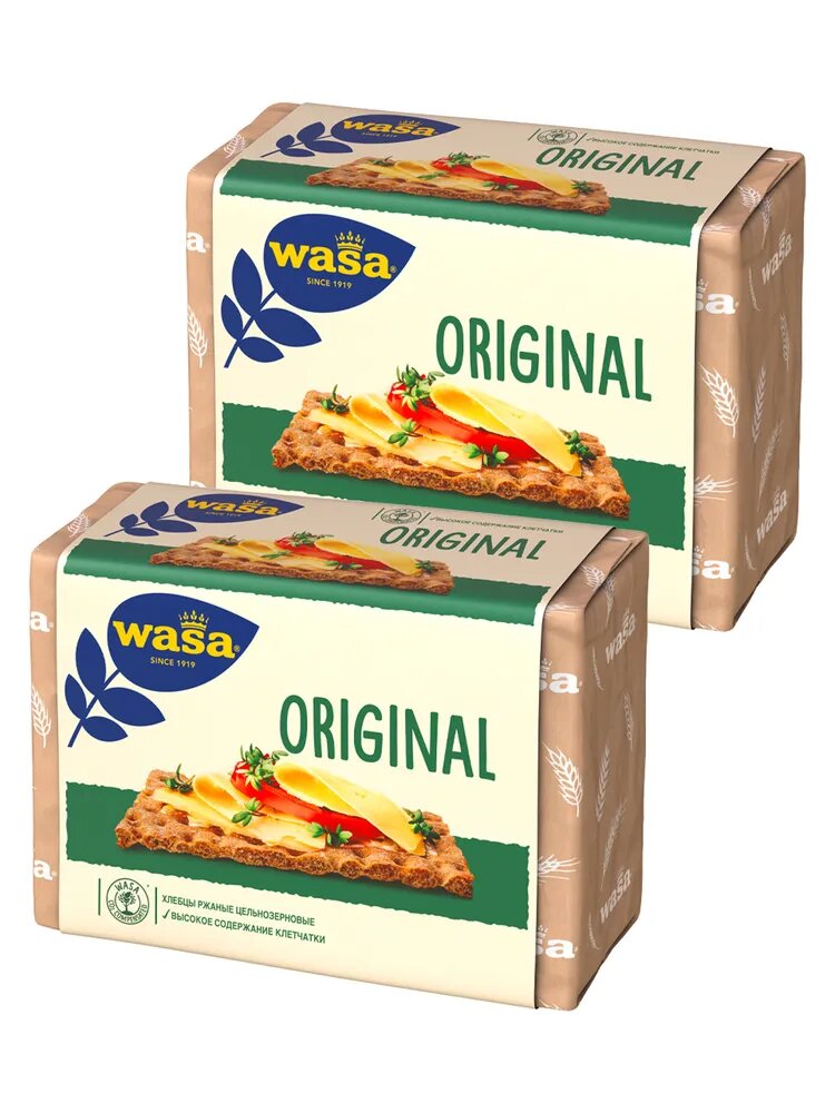 Хлебцы WASA ржаные Original, 2 штуки по 230г.